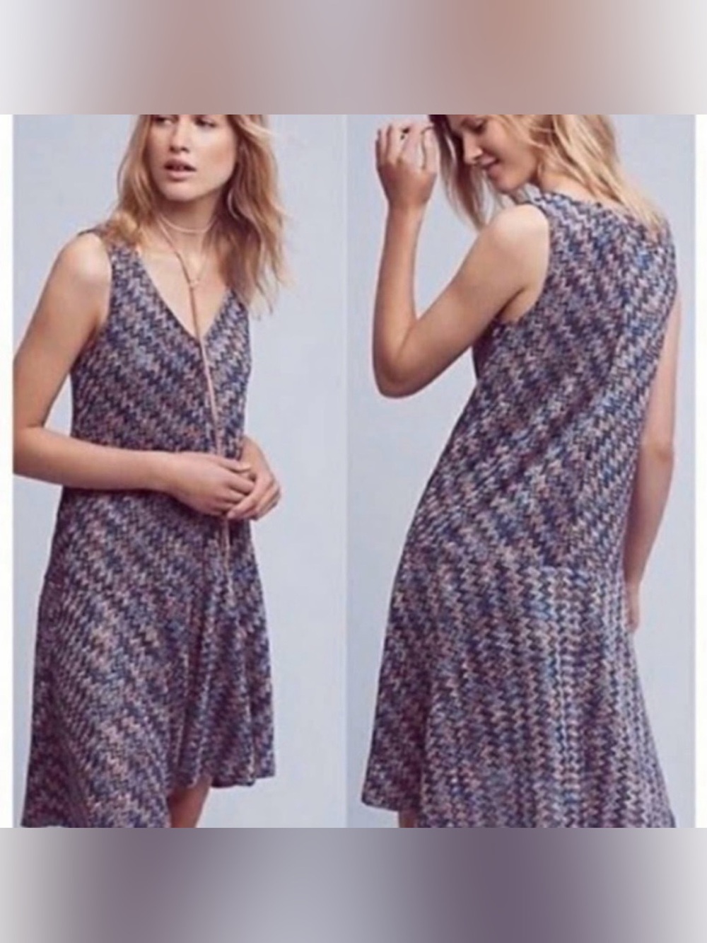 Maeve Multicolor Chevron Midi Dress
